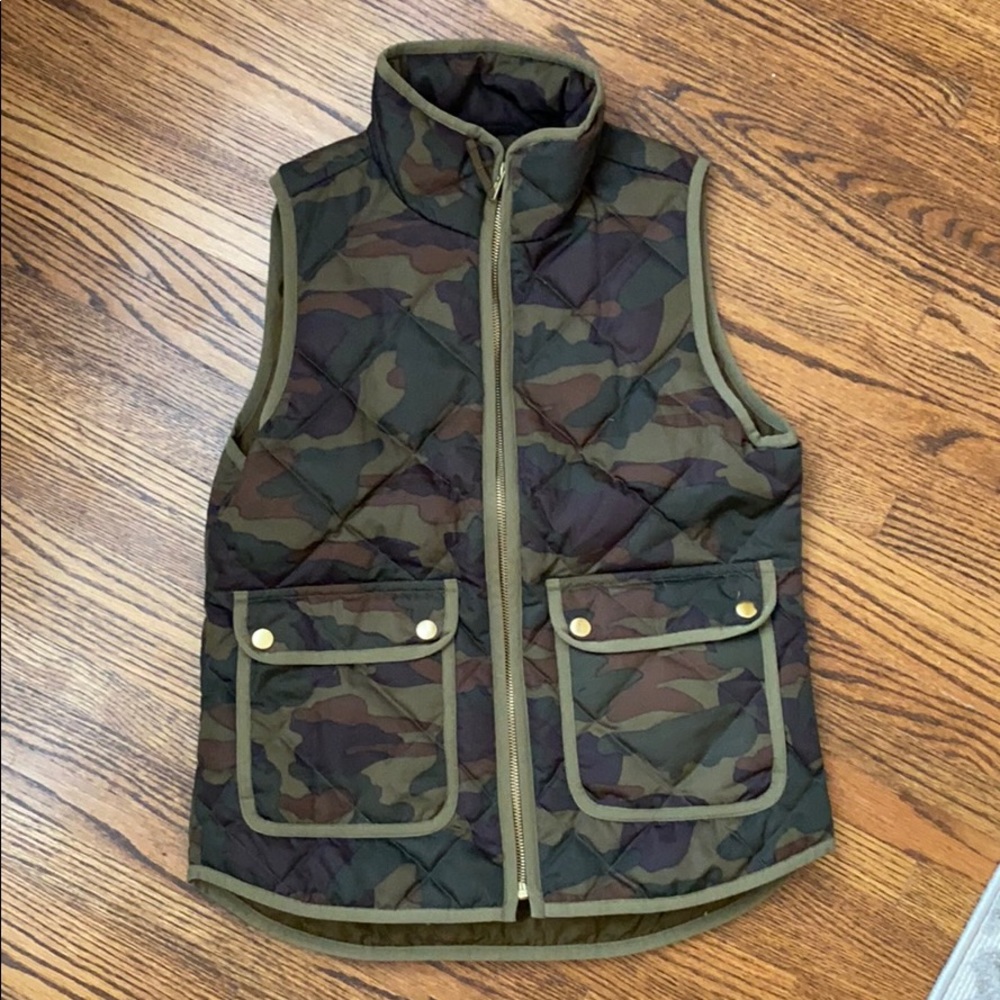 J. Crew camouflage vest